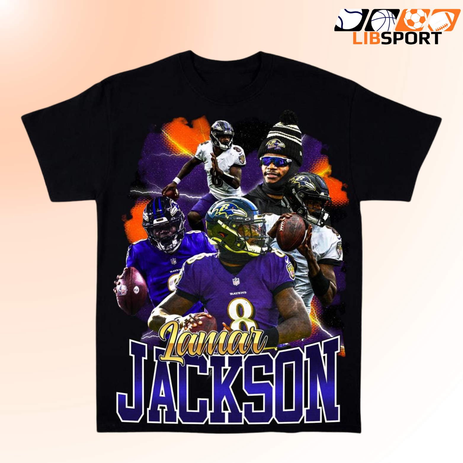 Lamar Jackson Baltimore Ravens T Shirt, Unisex Game Day Shirt